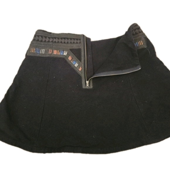 Free People New Romantics Womens Tribal Aztec Print Mini Flared Boho Skirt M - Picture 6 of 11